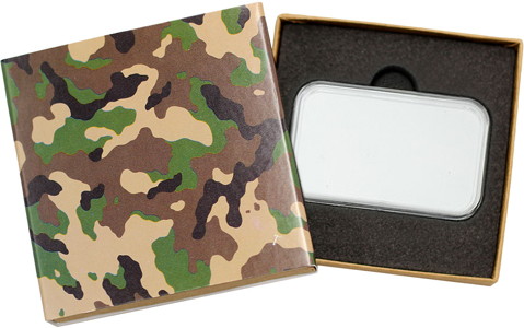 SilverTowne Natural Kraft Paper Gift Box with Camo Box Sleeve & Capsule - Product Packaging [Add $5.00]